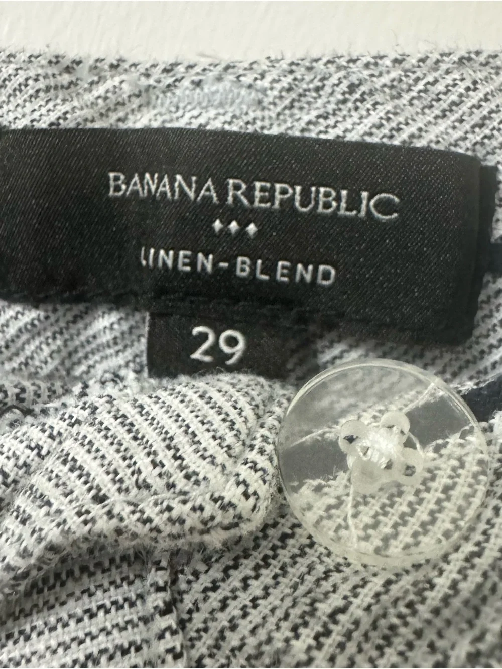 Banana Republic Men’s Chino Short Linen Blend Gray Size 29